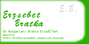 erzsebet bratka business card